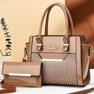 Winter Season Large Capacity Handbags Set for Women in Alligator Pattern PU Leather