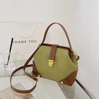 GHJ-26 Fashion PU Single Handbags With Lock For Women's Shoulder Tote Bag CANDY Pattern