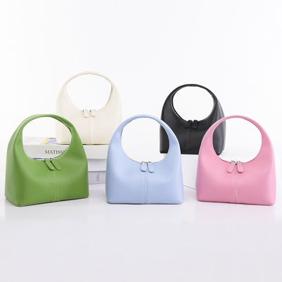 Horizontal Square Classic Candy Color PU Leather Hobo Bag for Women's Chic Style