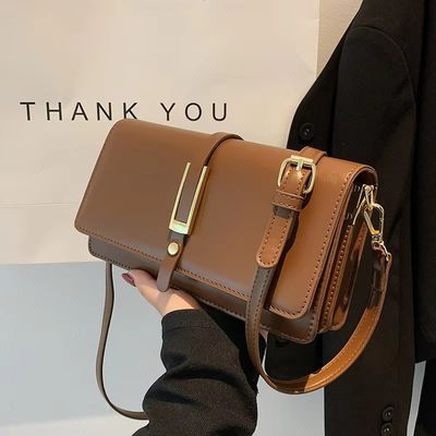 PU Leather Shoulder Bag For Women Fashionable Dress Style Two Straps Waterproof