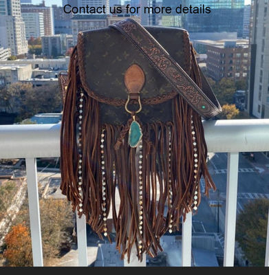 Real Leather Bags With Tassels Handba Fashionable LL Set With Nylon Lining
