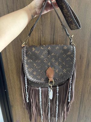 Real Leather Bags With Tassels Handba Fashionable LL Set With Nylon Lining
