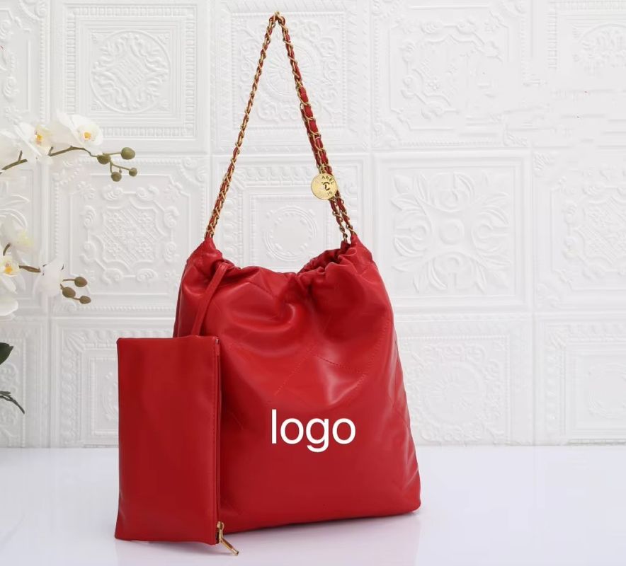 5 Colors Large Metal Chain Tote Handbags for Women Designer All Seasons Large Size