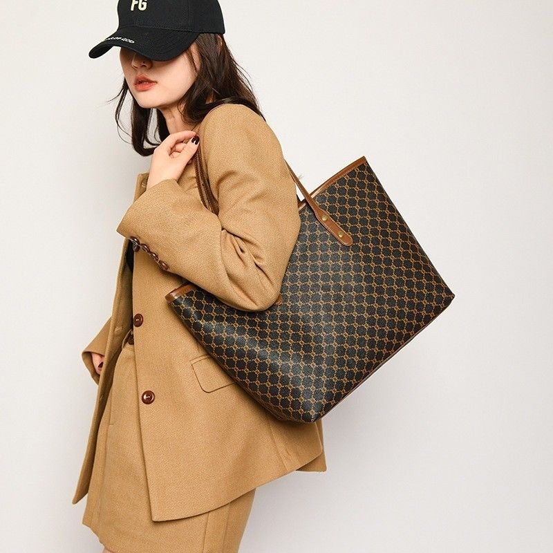 Custom Logo Accepted Luxury Printed Handbag Women PU Shoulder Bag Women's Tote Bag LDTC-RTS88