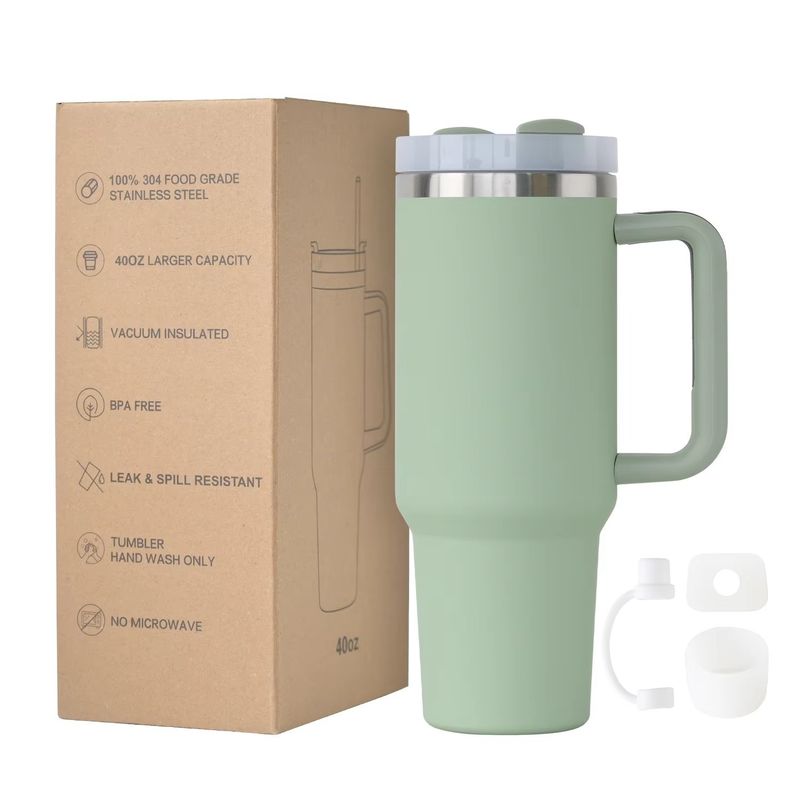 Thermal Insulation 40oz Water Cup with Handle for Adults Outdoor Tour Business Gifts