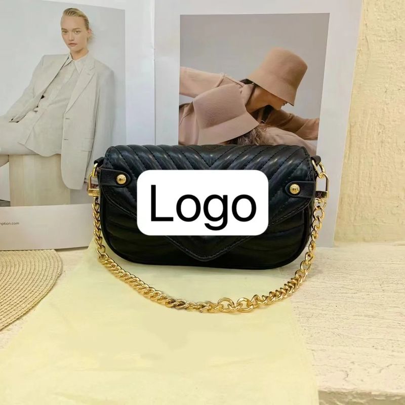 Retro Women Bags 2023 Solid Color Handbags With Chain Crossbody in Picture Color