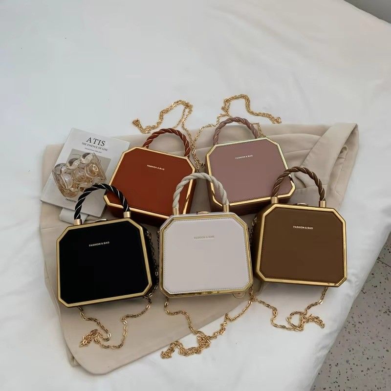 Motion Detection Cross-Chain Shoulder Women's Purses with Small Jelly-Light and PU
